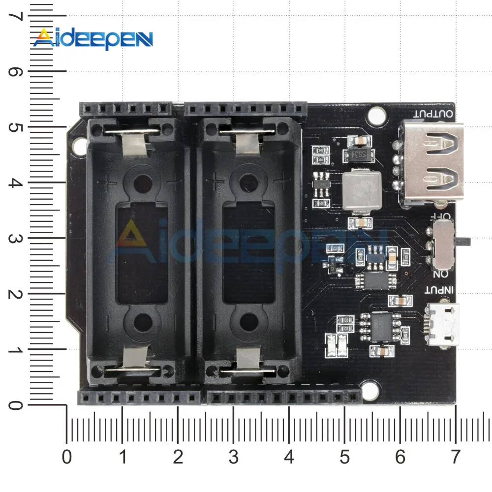 ESP8266 ESP32 перезаряжаемый Двойной 16340 литиевая батарея держатель мобильного питания зарядное устройство щит модуль для Arduino UNO R3