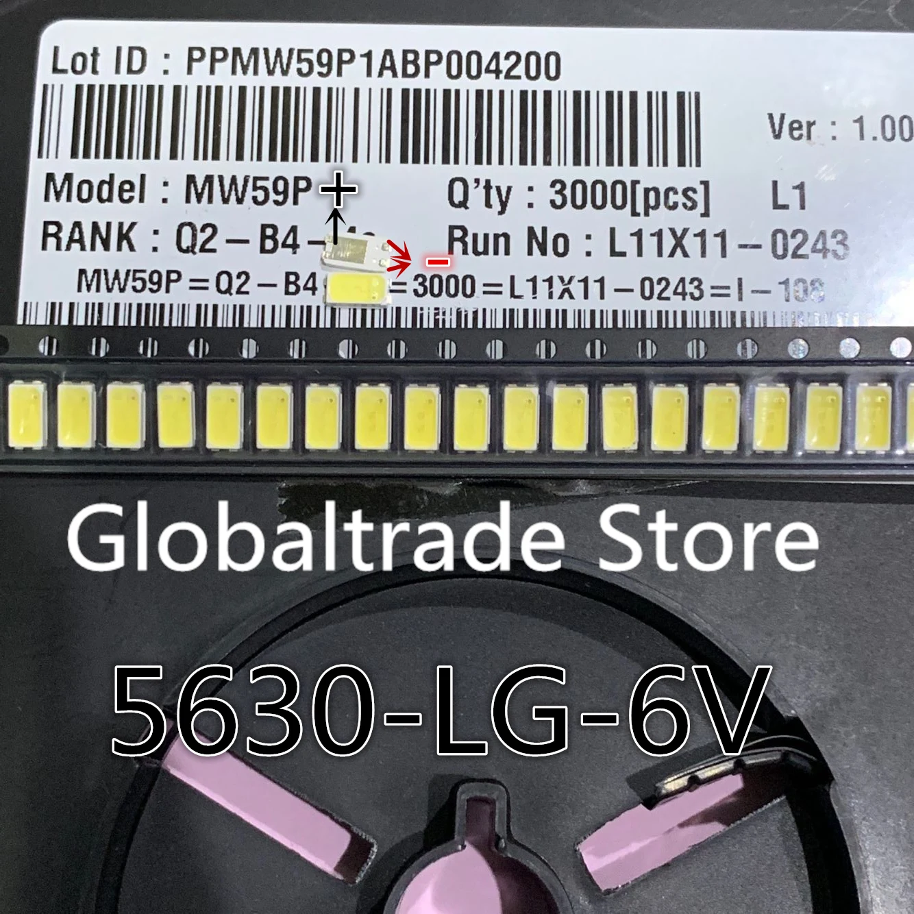 For LG LED LCD Backlight TV Application Middle Power 1W 6V 5630 Cool white CHIP-2 2000PCS | Обустройство дома