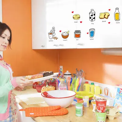 

Maruoxuan Diy Removable Wall Stickers Restaurant /kitchen /kitchen Utensils Tip/ Refrigerator Sticker Kitchen Wall Decals