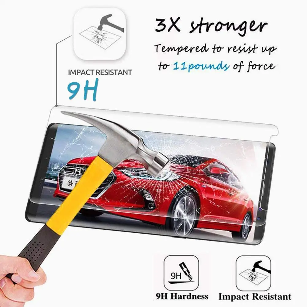 Закаленное 5d стекло с полным покрытием для SAMSUNG Galaxy Note 8 9 S6 S7 Edge S8 S9 PLUS + Защитная