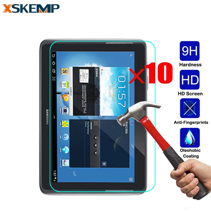 Закаленное стекло для Samsung GALAXY Tab A 10 шт./Лот высококачественный ЖК экран 0 3 мм P580 N