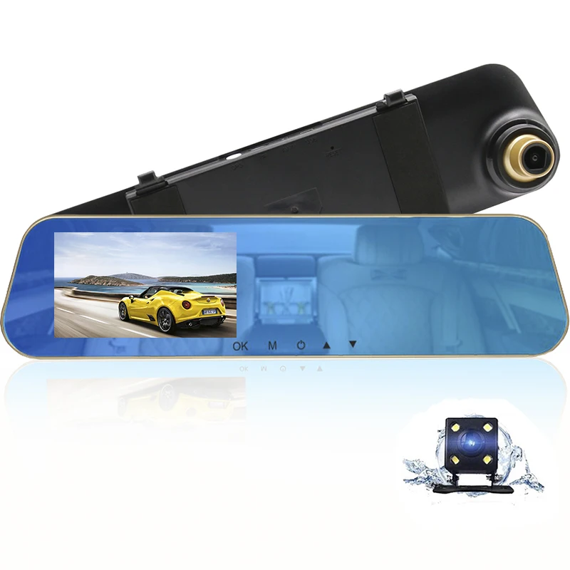 HGDO 4.3 ''FHD 1080P видеорегистраторы автомобильные регистратор car dvr с двойной