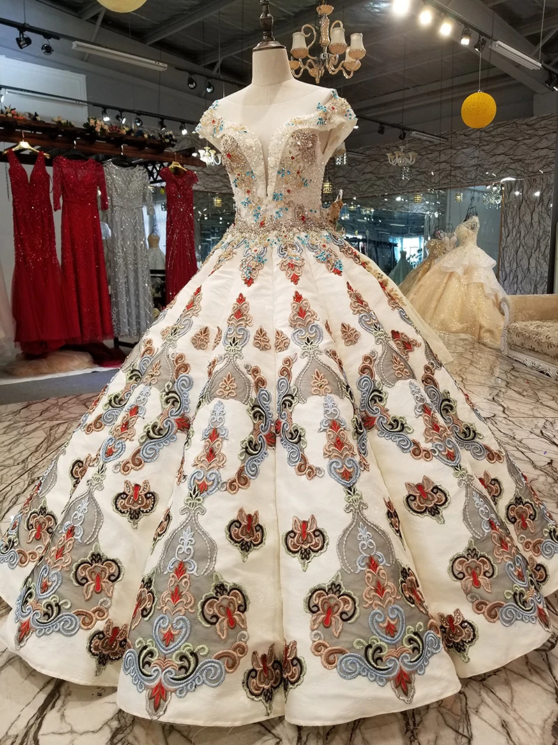 LS7878 цветное вечернее платье длиной до пола с круглым вырезом и короткими рукавами в стиле Корта, плиссированное платье для выпускного вечера с аппликацией и кристаллами