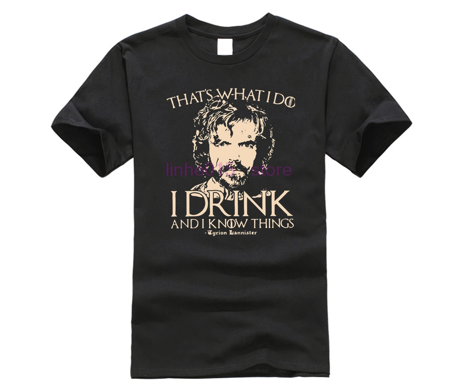 Игра престолов футболка я пью и знаю вещи футболки Tyrion Lannister для мужчин Топы