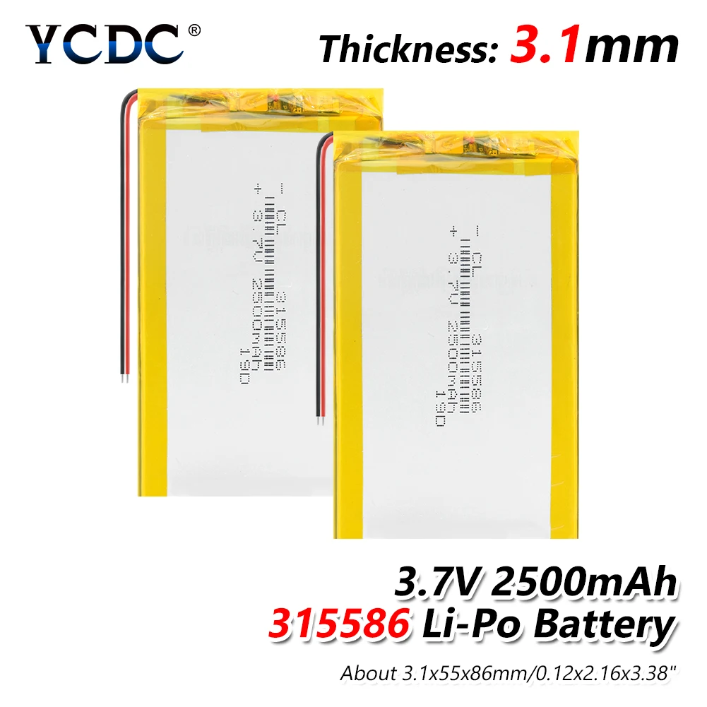 315586 3,7 V 2500mAh литий-полимерная аккумуляторная батарея для электронной книги S11ND018A(ONYX BBA10) 355585 power bank psp PAD DVR MP3 305585