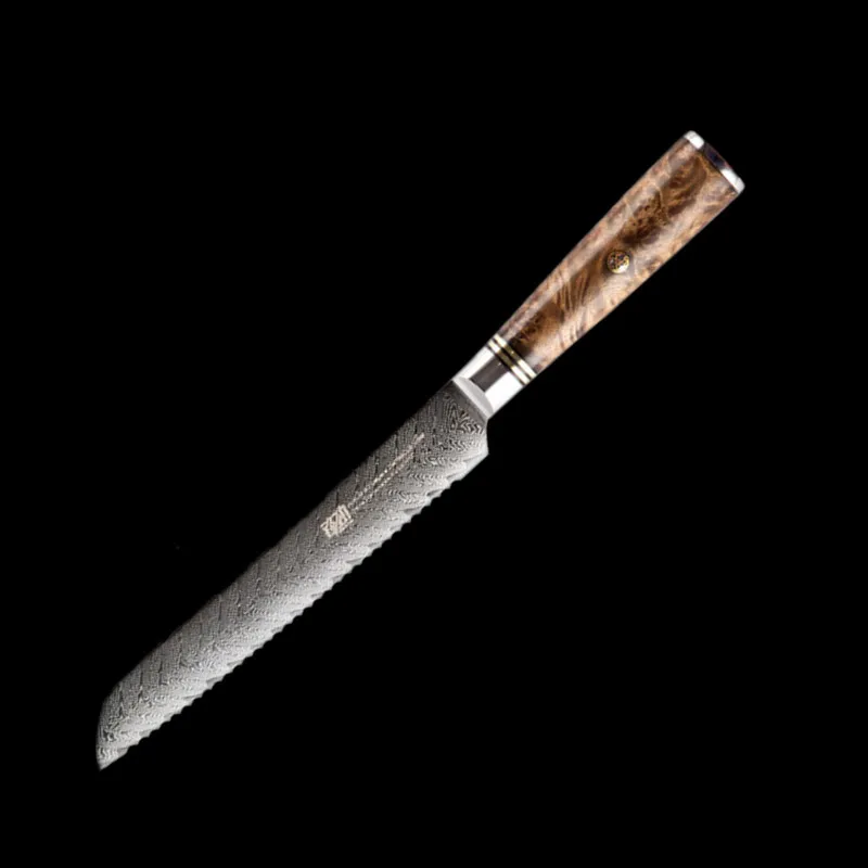 FINDKING 8 дюймов японский Aus-10 Дамаск Сталь Дерево Сапеле ручка Стрелка шаблон