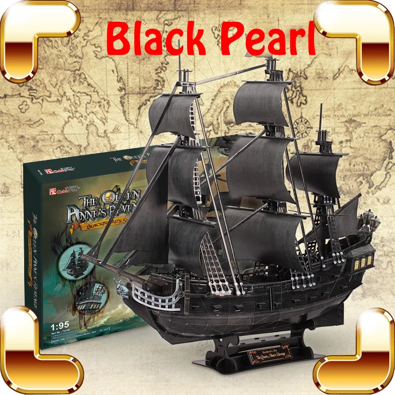 3D пазл Udgrade с черным жемчугом подарок для взрослых модель корабля Пиратская