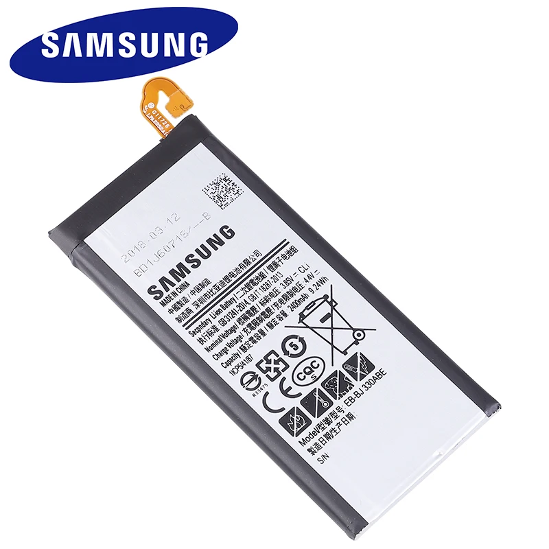 EB BJ330ABE 100% оригинальная запасная батарея для телефона Samsung GALAXY J3 2017 SM J330 J3300 Edition 2400