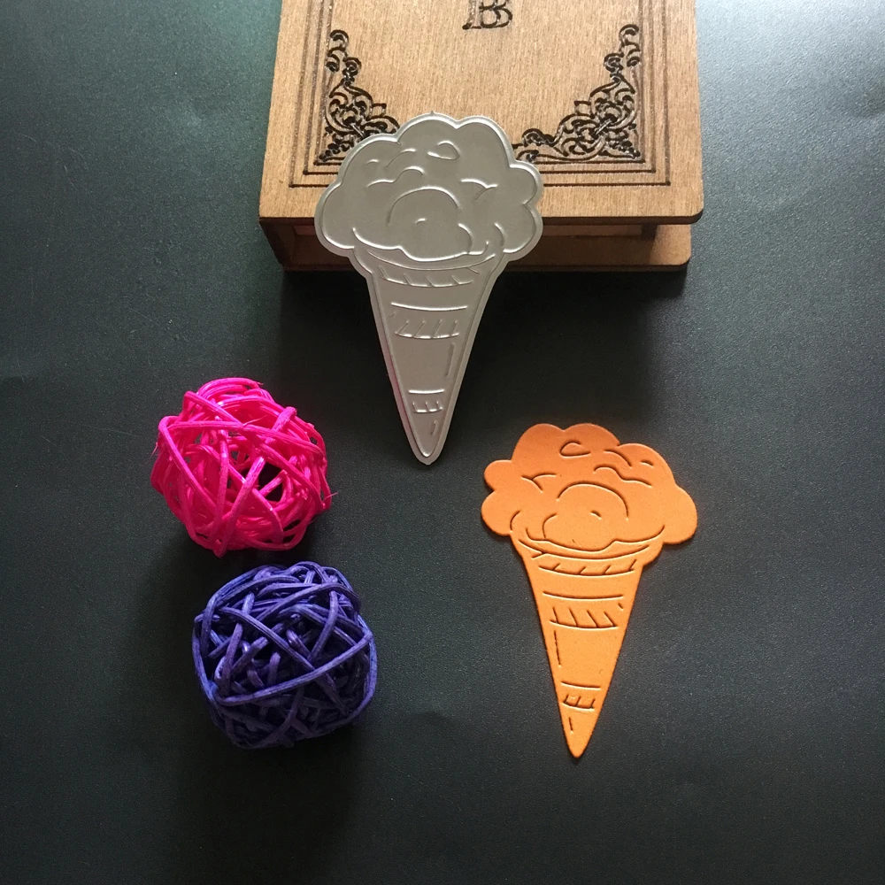 Горячие шт мультфильм Мороженое Вид шаблон металлические режущие трафареты DIY
