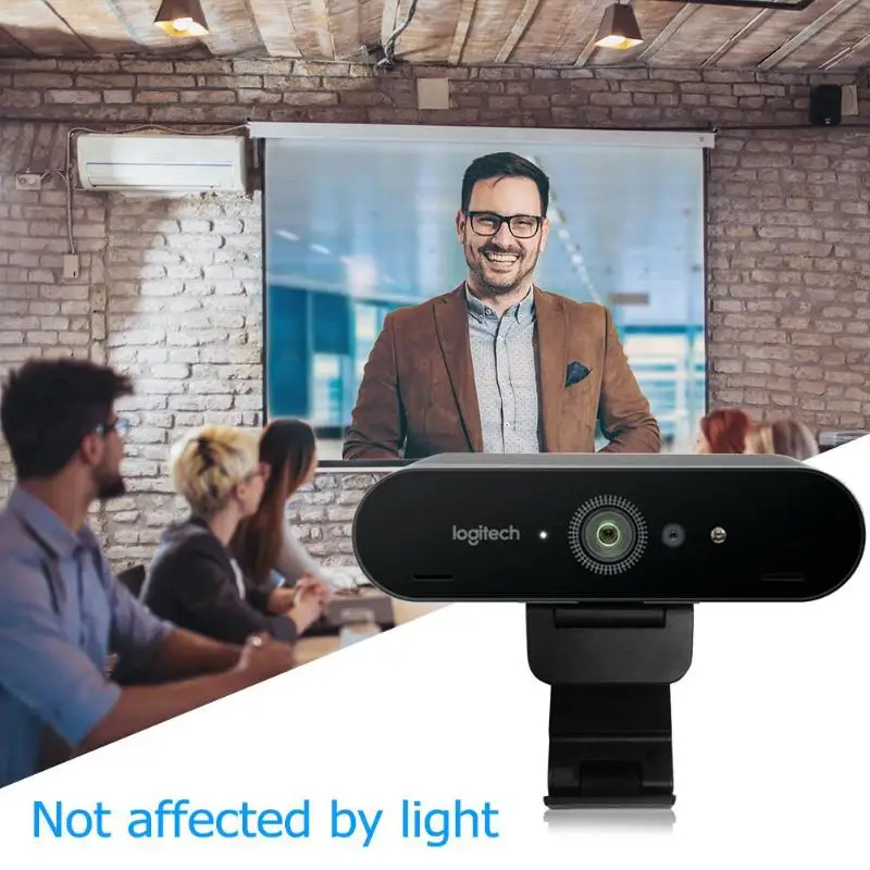 Веб-камера logitech BRIO C1000e 4K HD для потоковой записи видео бизнес-конференции для увеличения количества совещаний/microsoft Cortana