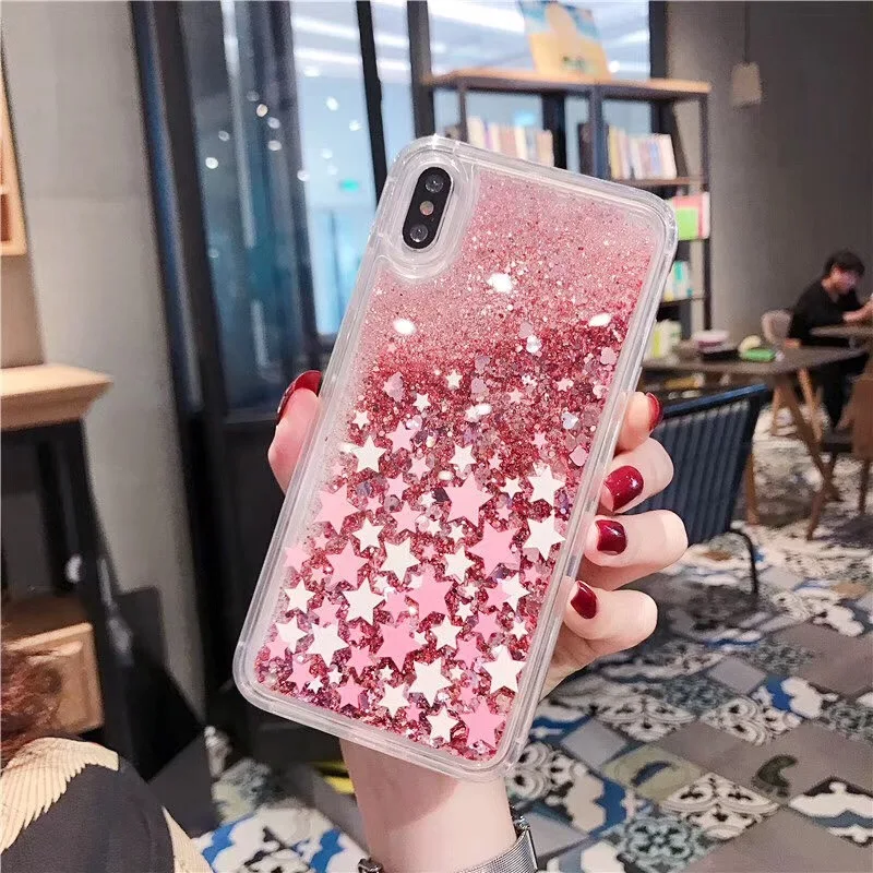 Liquid Quicksand Glitter Bumper Case For iPhone 6s Silicone Transparent Phone Cases 7 Capa 8 Popular Soft Cover |