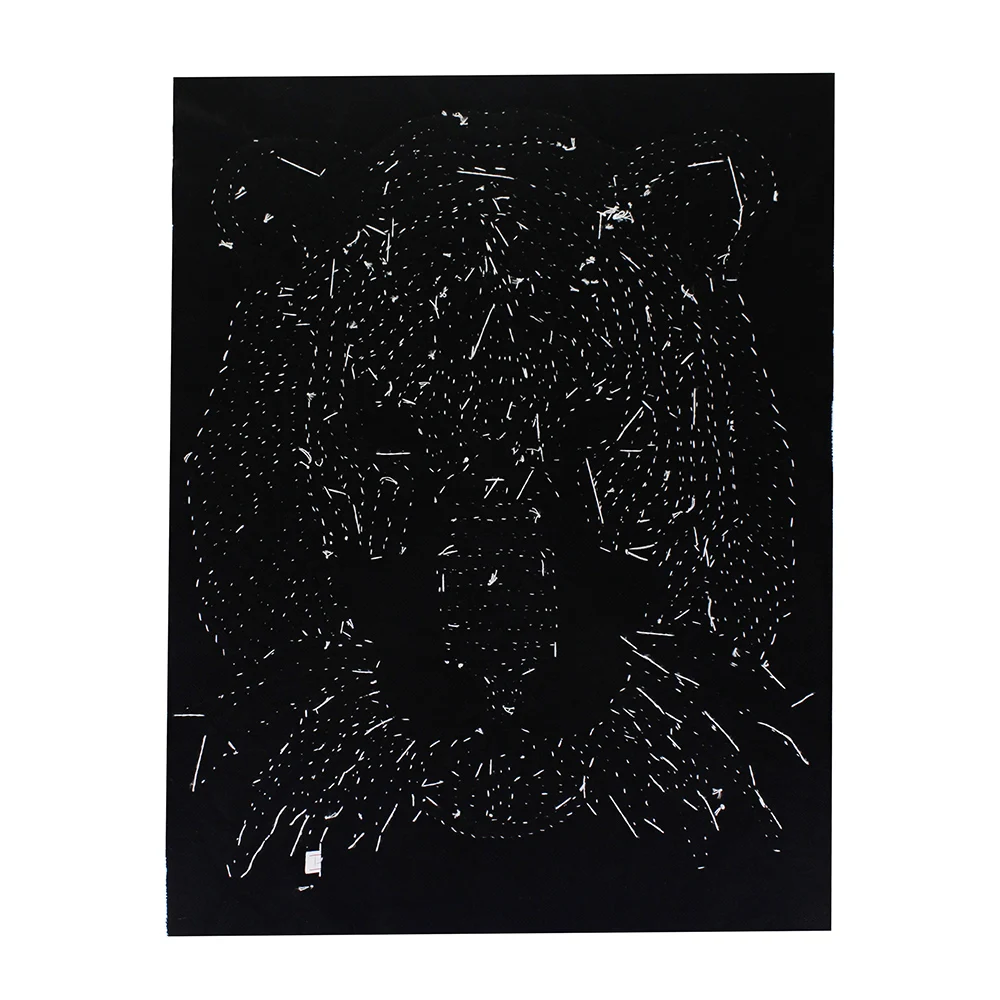 Большая мода нашивка с головой тигра ручная работа бисер аппликация панк рок