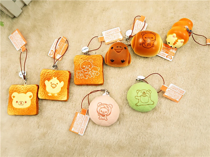 30 шт./лот Rilakkuma маленький хлеб 8 стилей оригинальная упаковка медленный отскок с