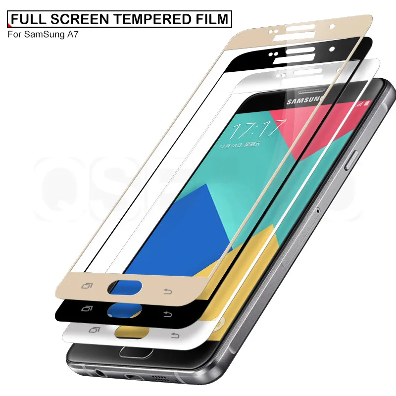 Защитное 3D стекло для Samsung Galaxy A3 A5 A7 J3 J5 J7 2016 2017 S7 закаленное защиты экрана защитная