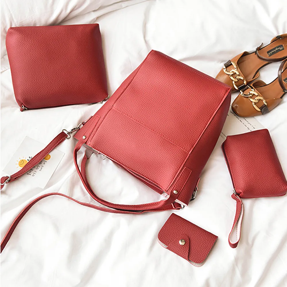 OCARDIAN 4 шт. Для женщин узор кожаная сумочка + сумка карта посылка #1222|leather handbags|messenger