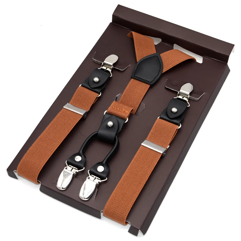 Женские повседневные подтяжки с 4 клипсами эластичные кожаные регулируемые