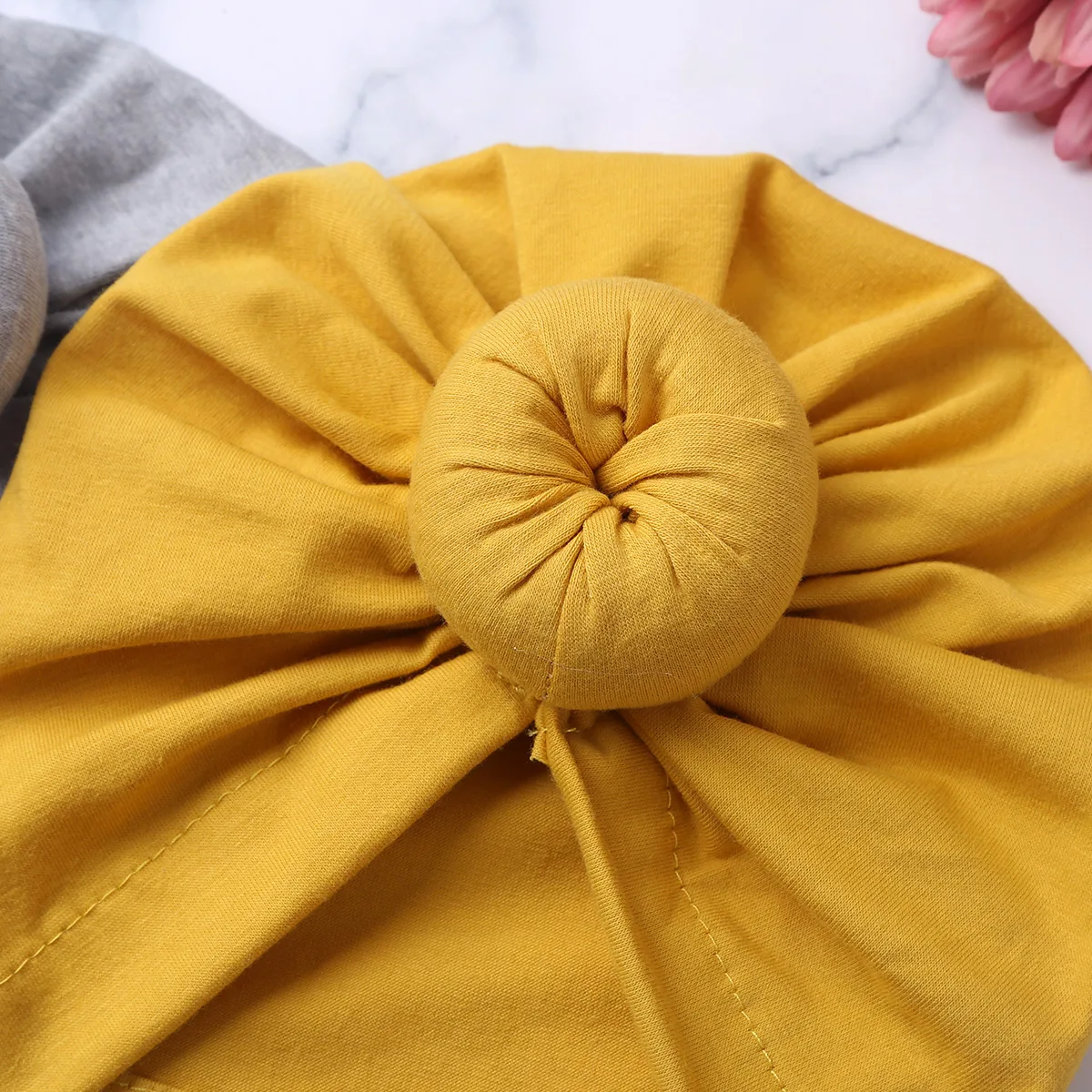iEFiEL 3-Pack Newborn Toddler Infant Baby Cotton Turban Knot Rabbit Headwrap Hospital Hat Cap Photo Props Summer Knit | Детская одежда