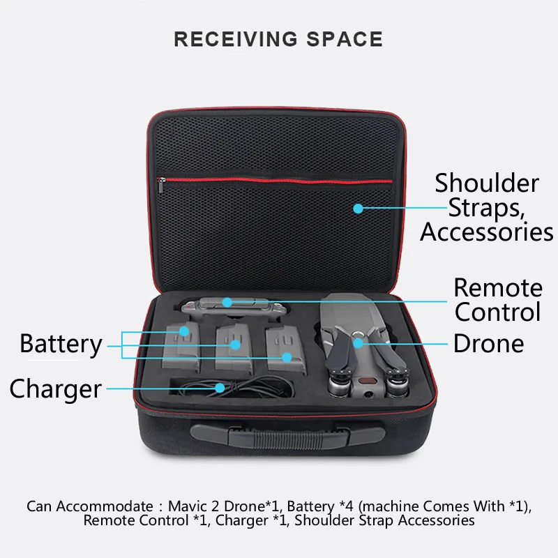 2018 Новый DJI Mavic 2 Drone 4 шт. сумки на плечо для батареи дорожная портативная коробка