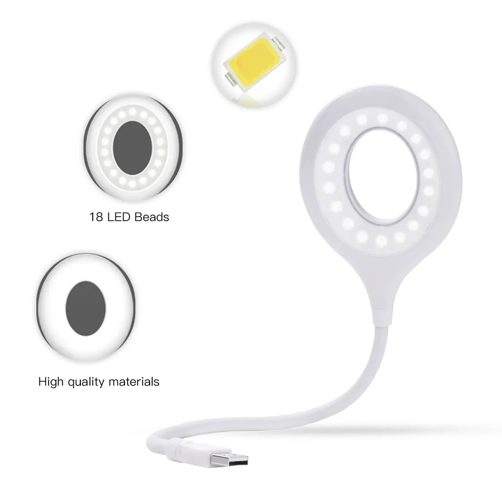 LEDGLE USB чтение светильник 18 светодиодов Гибкая книга лампы для Мощность банка