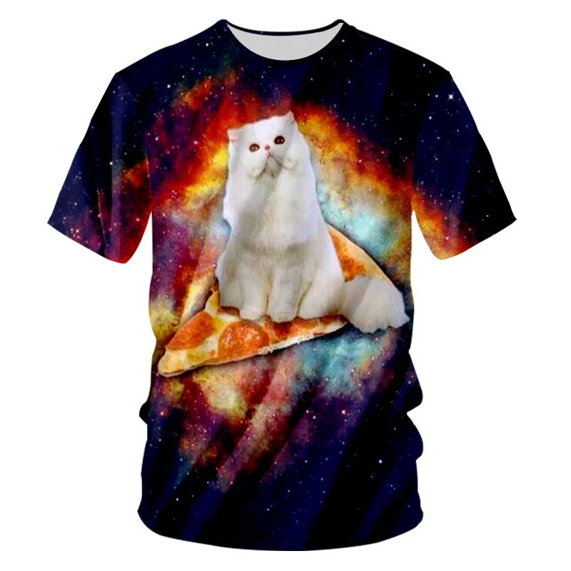 Футболка OGKB мужская с 3D-принтом звездного неба рубашка круглым вырезом в стиле