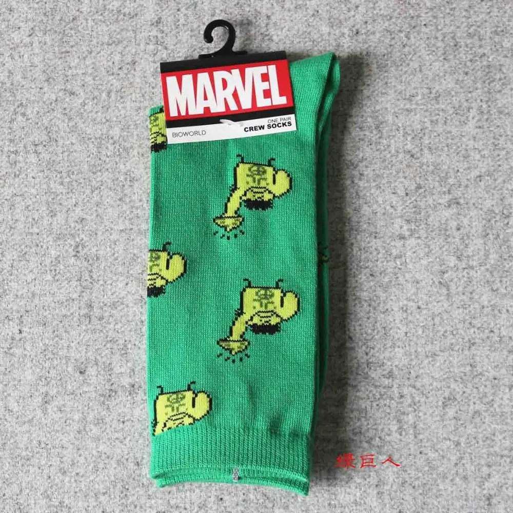 2 Герой комиксов Marvel General/Носки Теплые повседневные носки до колена с рисунком Железного человека Капитана Америки - Цвет: 2