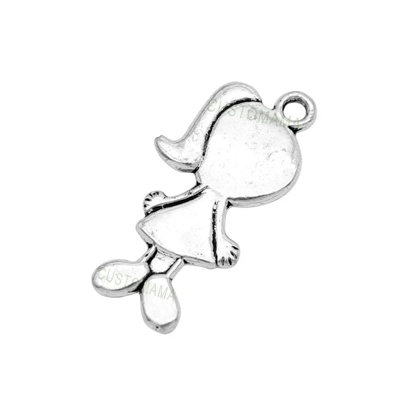 50 шт. подвеска в античном стиле из серебра 27x13 мм|charm pendant|silver girlgirl charm |