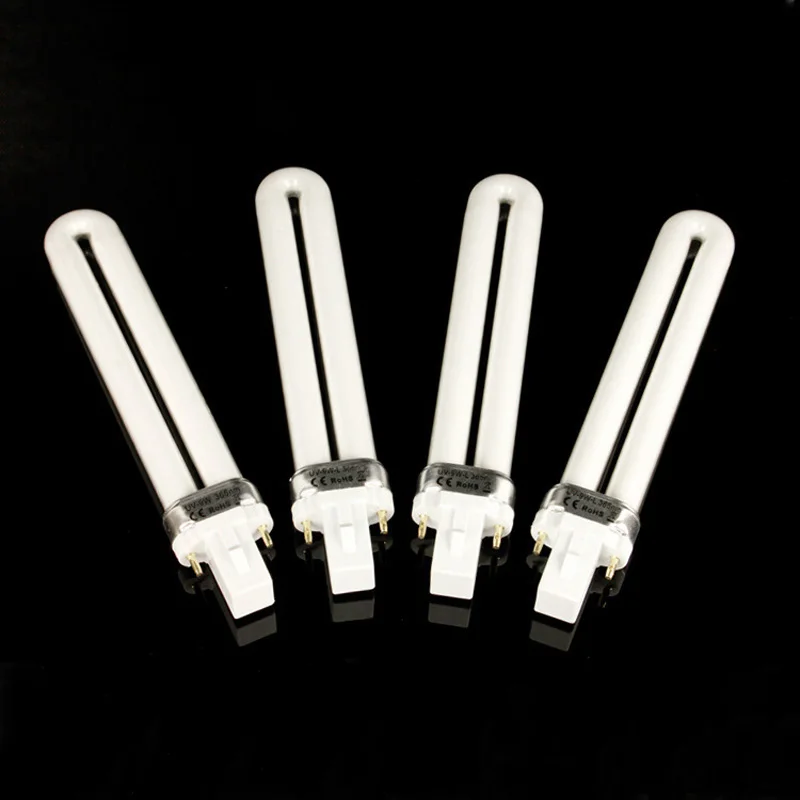 4Pcs 9W Professional Curing UV Gel Lamp Nail Art Dryer Tube Lighting | Красота и здоровье