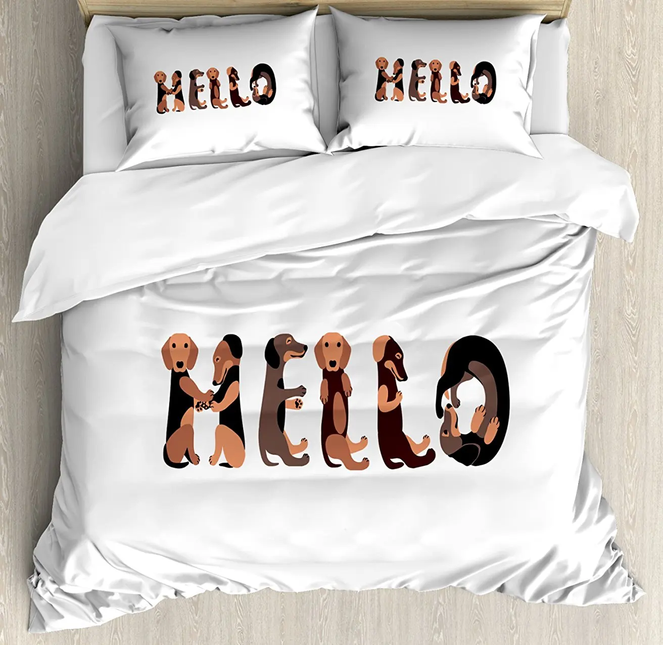 Такса набор пододеяльников для пуховых одеял такса щенков написание слова Hello