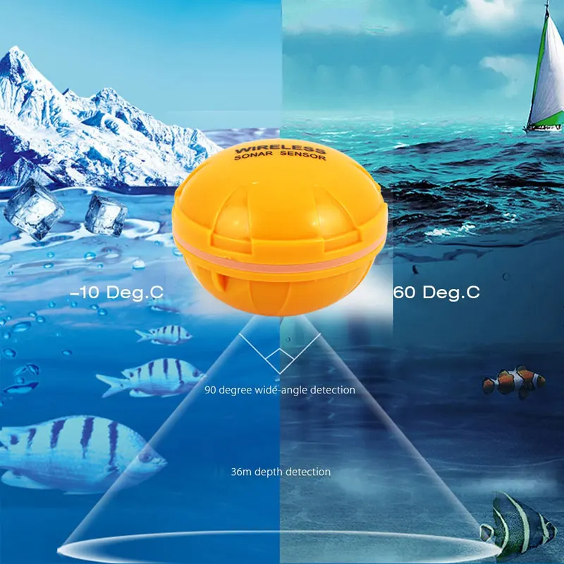 WiFi Wirele Bluetooth Smart рыбопоисковый сонар IOS Android смартфон рыболокатор Shore планшет лодка 125 кГц озеро 36 м приложение море