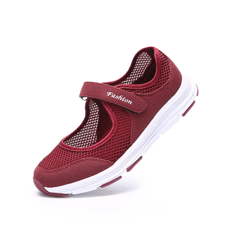 MWY/Женская прогулочная обувь; Zapatillas Deporte Mujer; уличная спортивная обувь; женская спортивная дышащая сетчатая обувь; женские кроссовки на липучке