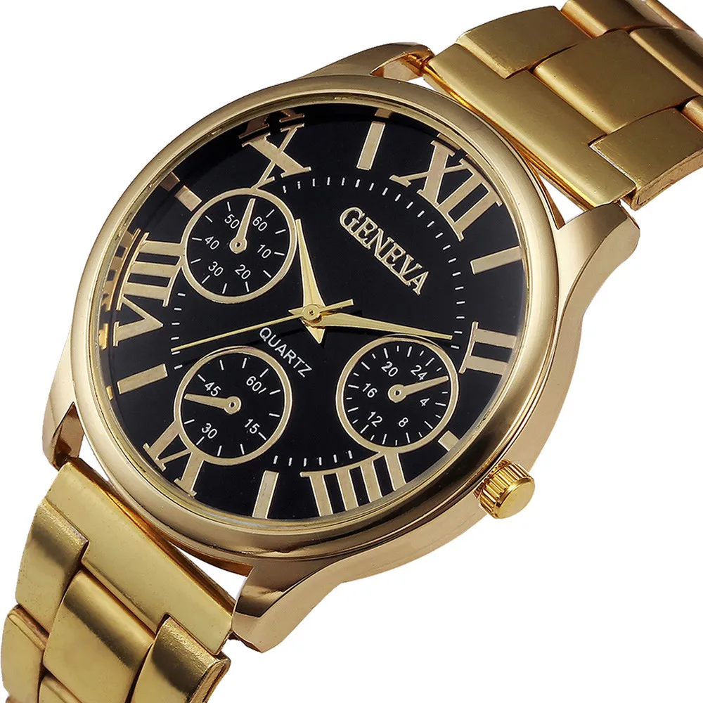 Роскошные женские часы Изысканные черные золотые Panoorin ang mga babae Reloj hombre кварцевые