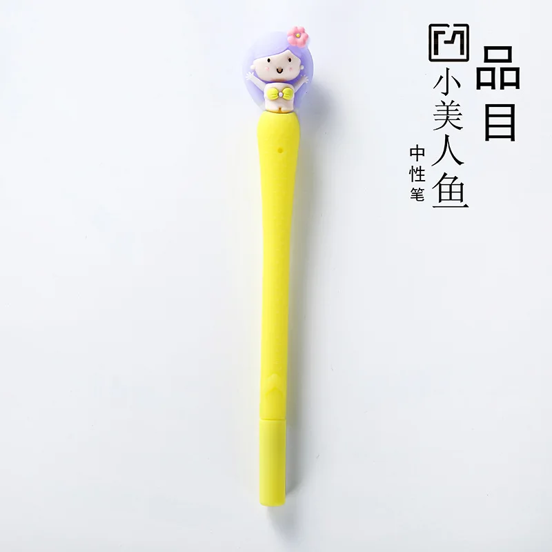 48 шт. гелевые ручки мультфильм Kawaii Русалка Черный цветной гель-чернильные ручки для письма милые канцелярские принадлежности офисные школьные принадлежности