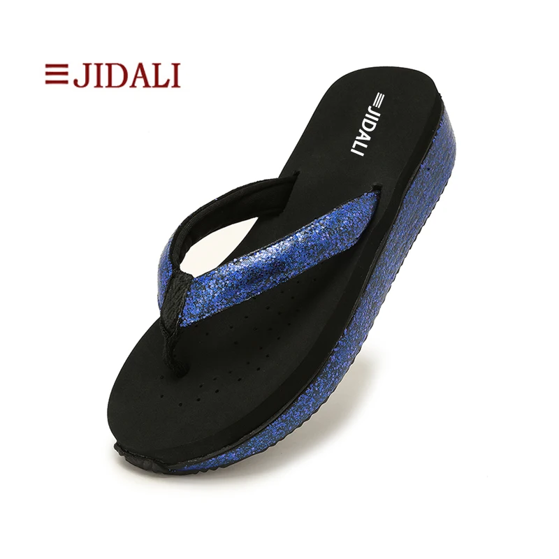 Женские модные пляжные сандалии jidали удобные из ЭВА на высокой танкетке