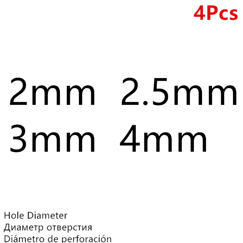 Black 2mm-4mm 4Pcs Высокое Качество Дырокол для пробивки отверстий в коже Круглый стальной кожаный дырокол 1 мм-25 мм металлические прокладки пластиковые резиновые инструменты - Цвет: Black 2mm-4mm 4Pcs