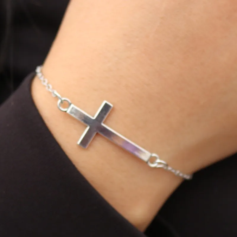 SL183 браслеты с крестом в стиле панк мужские ювелирные изделия женские 2018