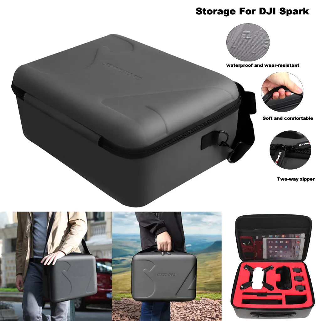 HIPERDEAL водонепроницаемый сумка защитный чехол коробка с ремешком для DJI MAVIC 2/PRO/AIR/Spark Pu+ EVA Жесткий Высокое качество# M