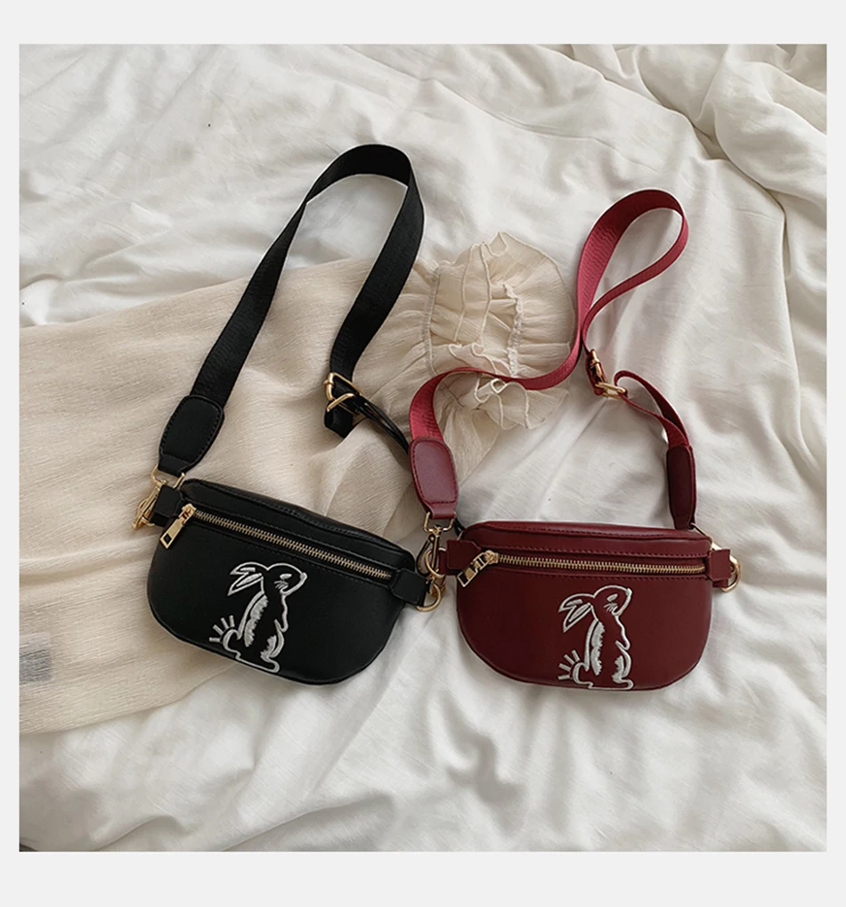 RANYUE Вышивка Сумка-пояс на молнии нагрудная сумка уличная спортивная повседневная поясная сумка для девочек и мальчиков поясная сумка модная поясная сумка для телефона