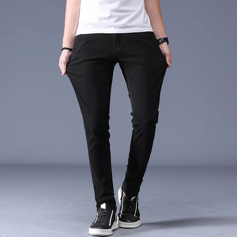 Весенние Хлопковые Штаны на каждый день для мужчин прямые Slim Fit Брюки уличной