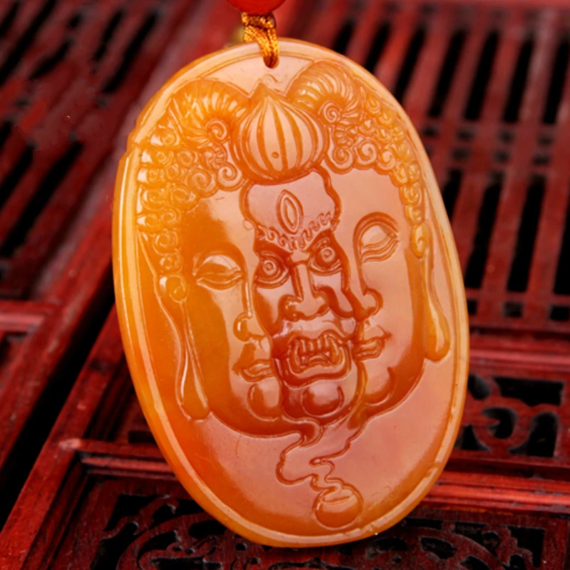 Чистая ручная скульптура Будды стильная подвеска хорошо и зло Стиль галстука с