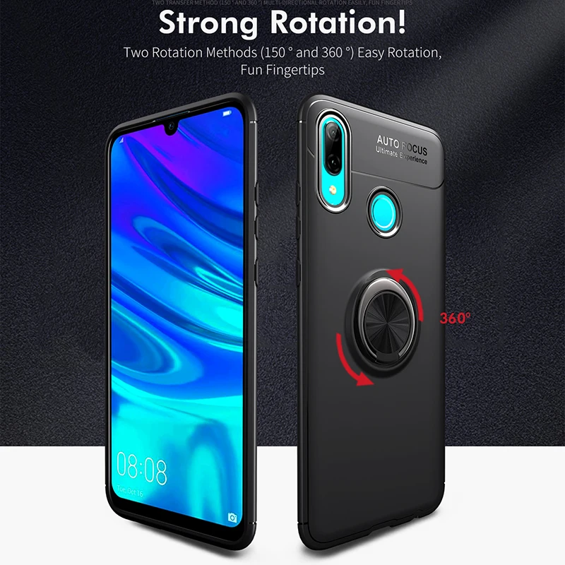 MAKAVO для Huawei P Smart Z чехол с кольцом-пряжкой матовый Мягкий силиконовый
