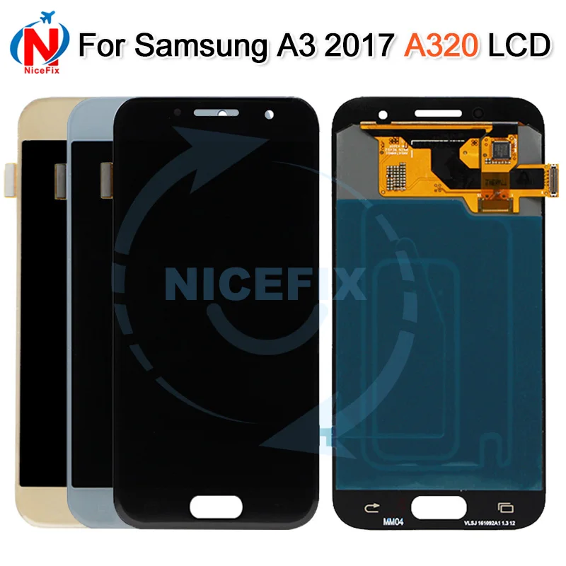 OEM номер отслеживания 100% протестированный Super AMOLED для Samsung A320 LCD A3 2017 дисплей ЖК