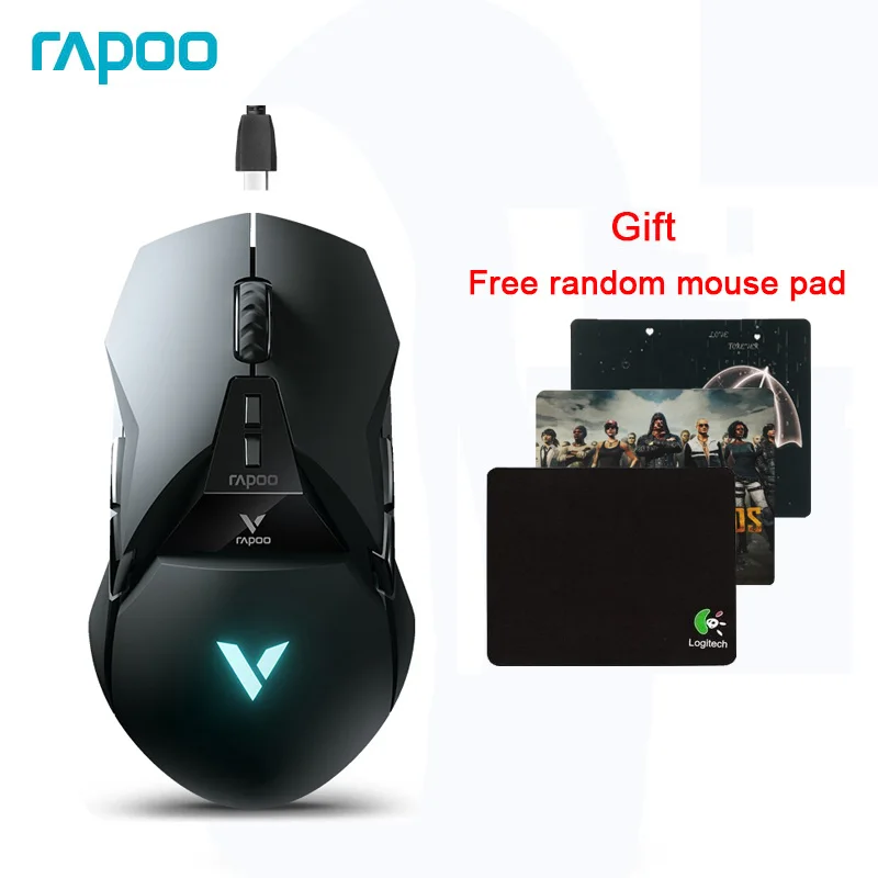 Rapoo VT950 оригинальная беспроводная мышь с OLED дисплеем RGB игровая 16000 dpi 11 кнопками