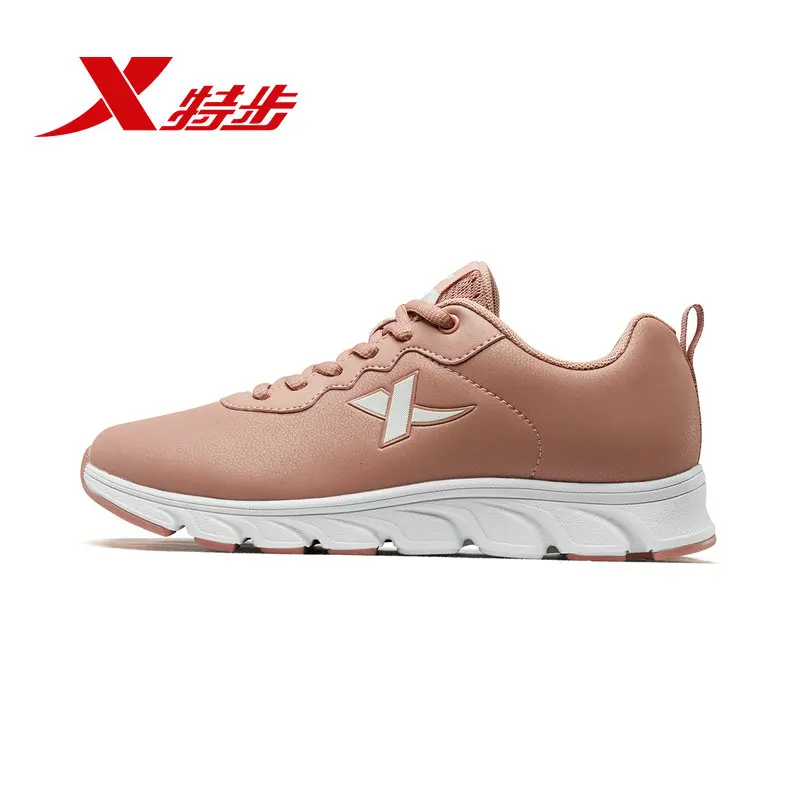 pink Xtep Мужская беговая Обувь кожаные спортивные кроссовки водонепроницаемые теплые кроссовки для мужчин 881119119265 - Цвет: pink