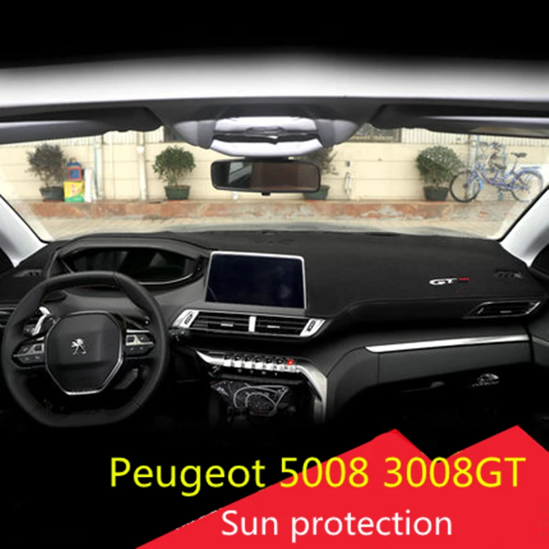 Для Peugeot 5008 3008GT 2017 2018 2019 коврик с защитой от УФ излучения для приборной панели