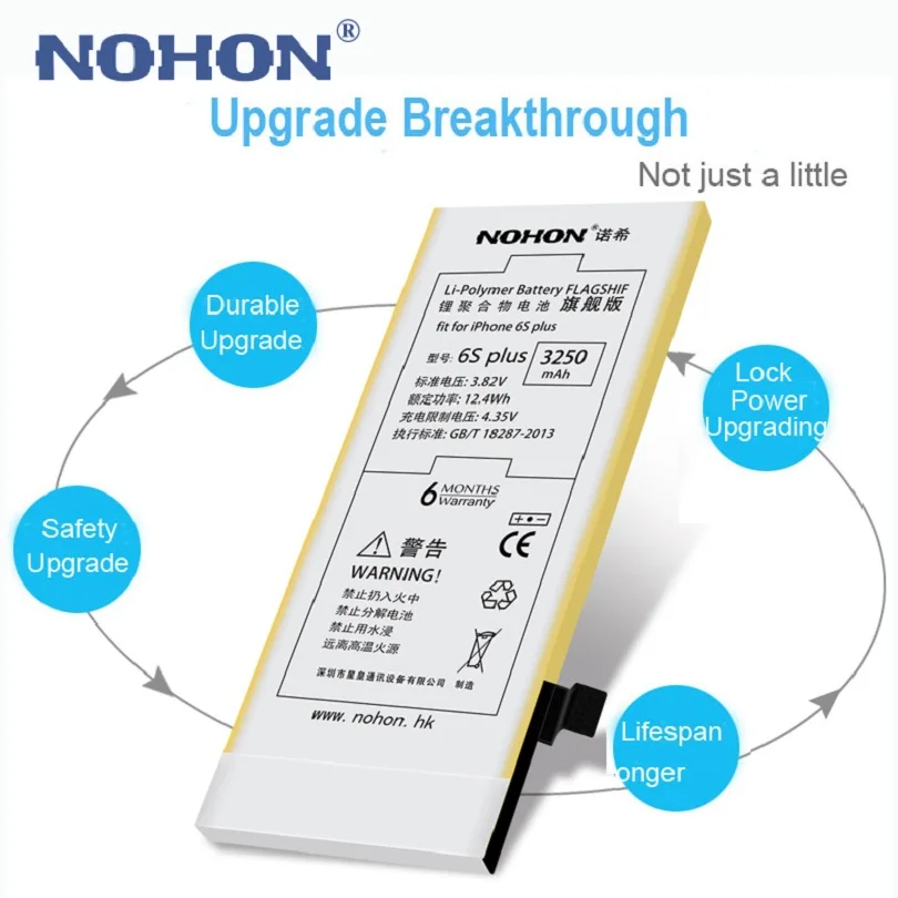 Аккумулятор NOHON для Apple iPhone 6s Plus 6sP 6splus 3 82 в 3250 мАч|battery for|nohon batteryiphone battery |