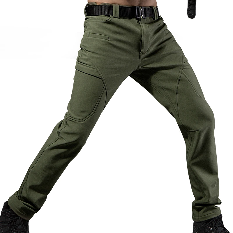 CQB зимние уличные Пеший Туризм softshell брюки Для мужчин Кемпинг Треккинг