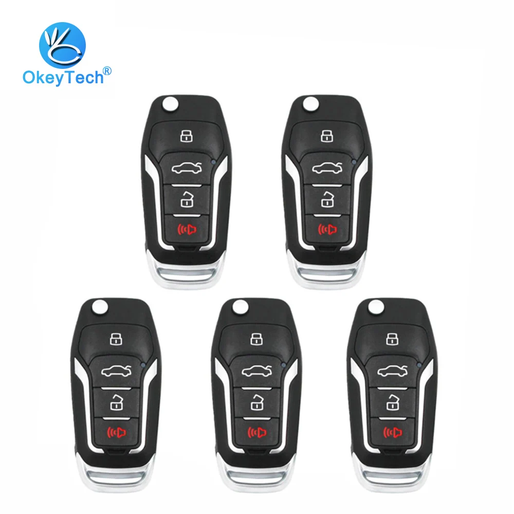 OkeyTech 5 шт./лот B12 KD пульт дистанционного управления 4 кнопки для KD900 URG200 мини KD ключ программист B12-4 F Стиль B12-FT-4 для Ford