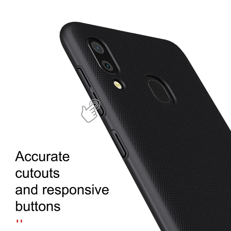 Чехол NILLKIN для samsung Galaxy A30 6,4 ''для samsung A50/A40/A60/A70 чехол PC матовый Жесткий чехол с держателем для телефона - Цвет: Black