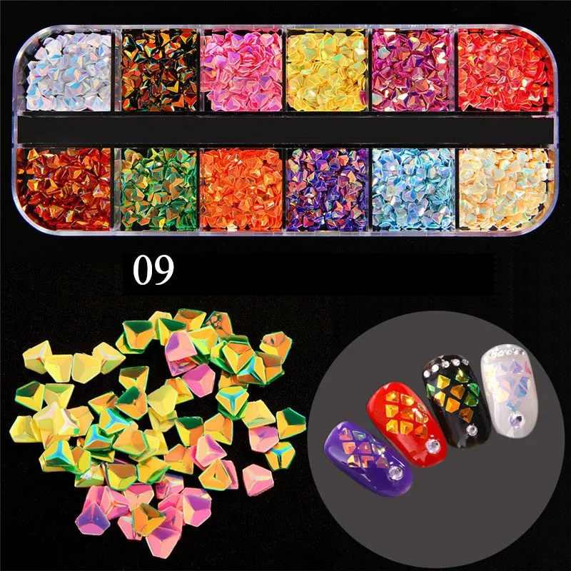09 Zziell 3D, многоразмерная форма, новинка, Стразы для ногтей, Кристальные, AB, прозрачные, для ногтей, жемчуг, сделай сам, украшения для ногтей, золотые, серебряные, заклепки, стразы - Цвет: 09