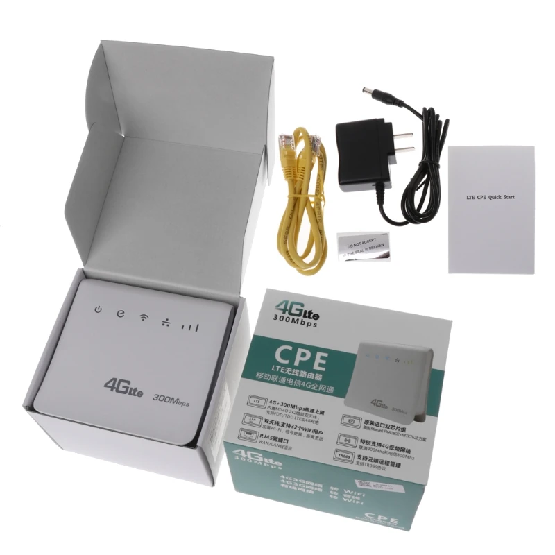 

Unlocked 300Mbps 4G LTE CPE Mobile WiFi Wireless Router With LAN Port SIM Slot X6HA